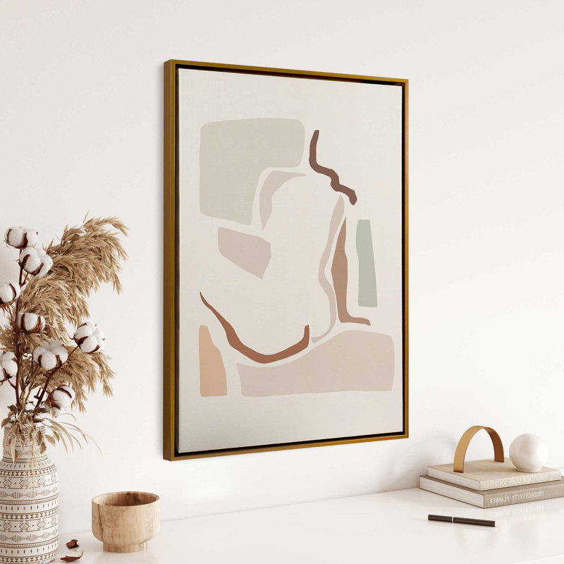 Modern Muse v1 Print on Canvas, Opaque White Floater Framed, 48.75" H x 32.75" W x 1.75" D