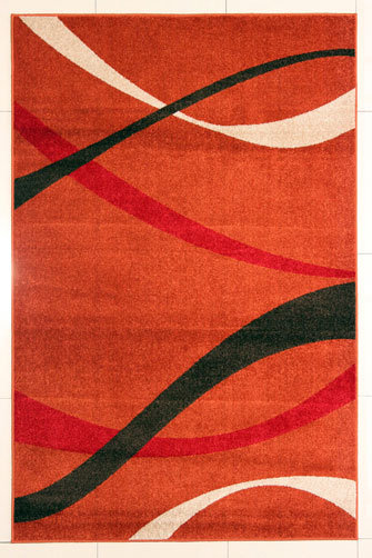 Tapis terre cuite area, 7 pi 11 po x 9 pi 10 po