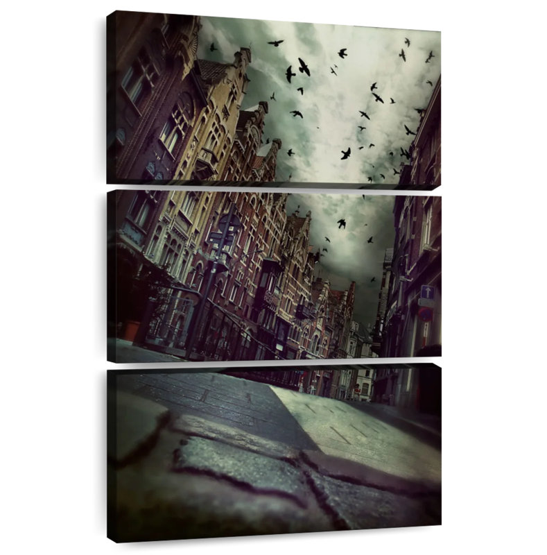 Hitzel Gloomy Street, 32" H x 20" W