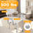 500 lbs Heavy Duty Adjustable Bath Chair with Arms & Back