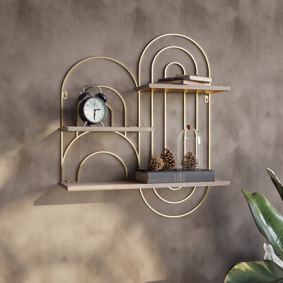 Grenelefe 3-Piece Metal Tiered Bracket Shelf