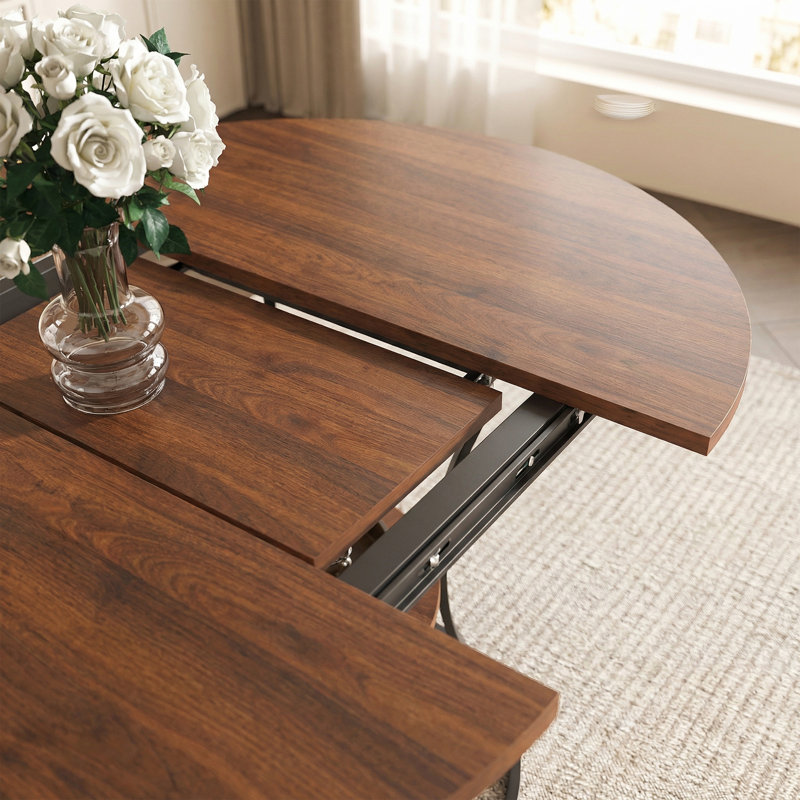 Round Extendable Dining Table