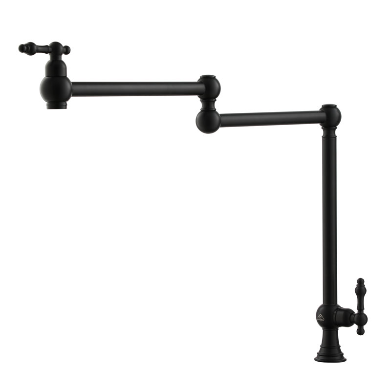 Cedar CASAINC 1.8 GPM Pot Filler Kitchen Faucet with 2 Handle, Matte Black