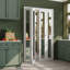 Porte pliante double 48 po x 80 po à double porte pliante en bois massif massif préfini avec quincaillerie 48 po x 80 po-94408759