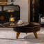 Table basse ronde rétro avec 3 pieds et espace de rangement, idéale pour le salon et le bureau-722995160-722995162-722995166