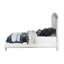 Lit très grand en tissu et finition platine - Splendide chambre à coucher essentielle. Tête de lit arquée avec des détails en strass moelleux et brillants. Rectangulaire à profil bas pour un look tendance. Peuplier robuste,-832737720