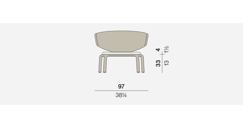 Seashell Outdoor Lounge Chair, Taupe