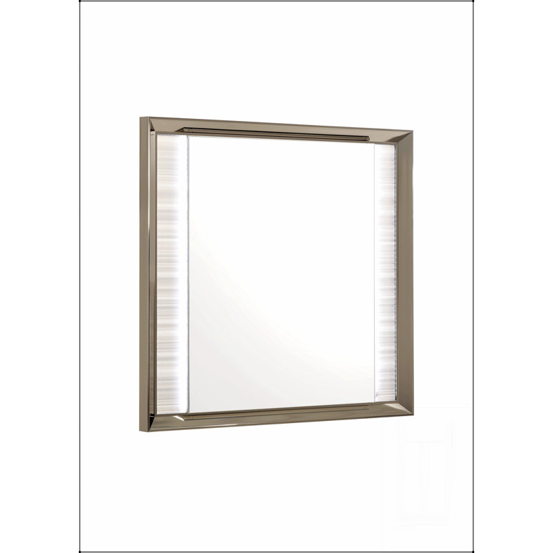 MIRROIR ÉTOILE AVEC ÉCLAIRAGE DEL, finition blanche élégante et éclairage lumineux pour les espaces de vie modernes