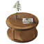Table basse ronde en bois avec tablette