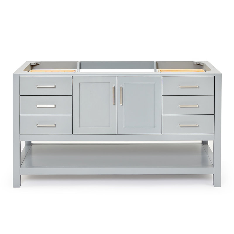 60'' W Single Bathroom Vanity Base, Gray