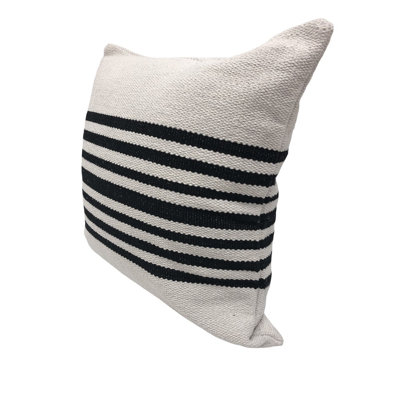 Cotton Striped 22" Throw Pillow
