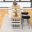 Extendable Kitchen Island with Storage Drawers, Double-Door Cabinet, Open Shelving and Breakfast Bar-47377120