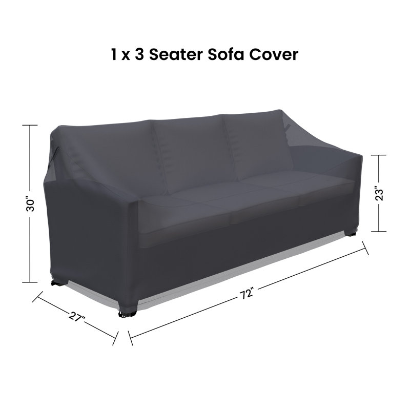 Siarah 71.3'' Wide Outdoor All-Weather Wicker Patio Sofa Cover