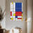 Geometric Mondrian II Multi Piece Canvas Print-92833404