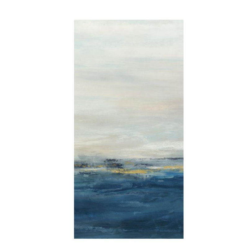 Ocean Cream II Painting by Elle Youngstrom, Hand Embellishment Gold, 72" H x 36" W x 1.5" D