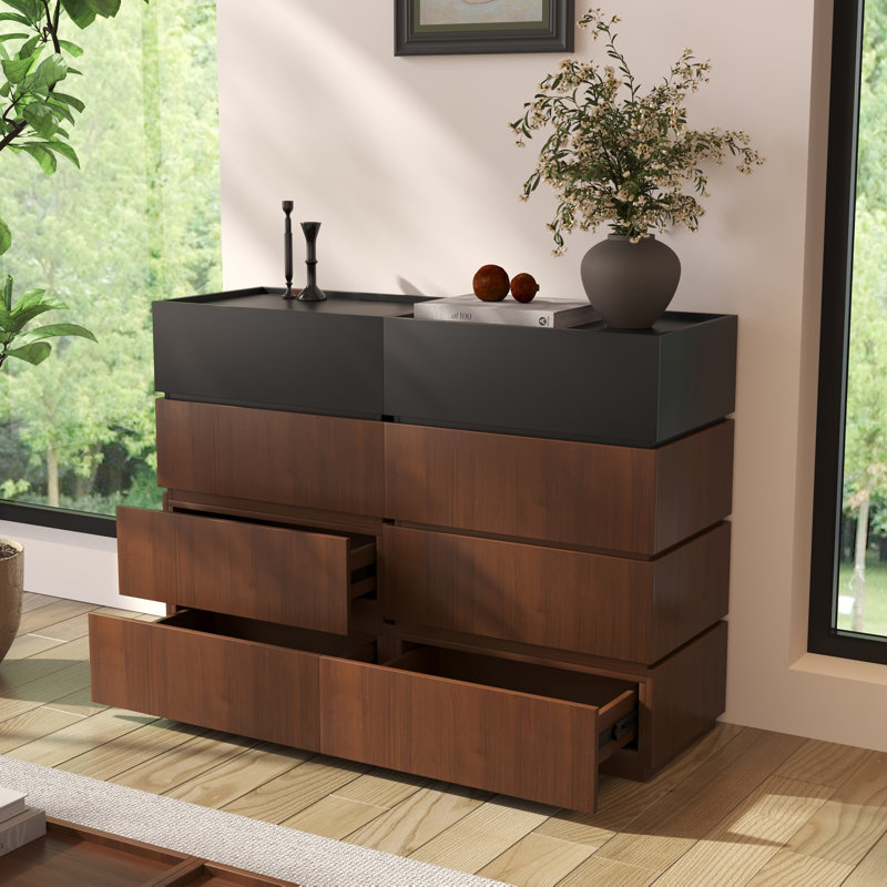 Armoire d'appoint Heckman, Noir / brun