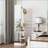 360° Rotating  Multifunctional Full Length Mirror With Hook Storage Rack Coat Rack With Mirror Solid Wood Floor Mirror Bedroom Living Room Cloakroom Space Saving
