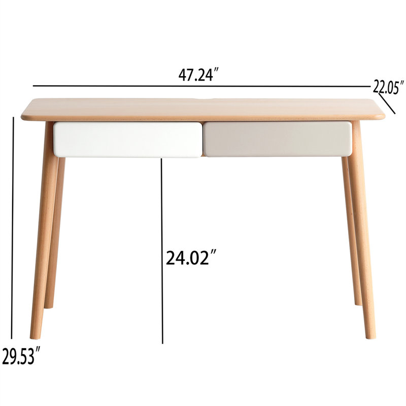 Ireoluwatomileyin Solid Wood Solid Wood Writing Desk