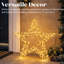 White Metal Star with 480 Warm White Micro LED Indoor Decoration
