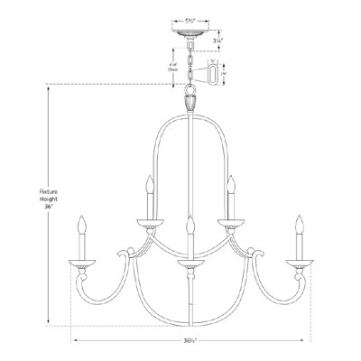 Chapman & Myers Flemish Medium Round Chandelier
