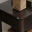 Small Side Table With Drawer And Shelves, Dark Brown Antique Functional End Feature