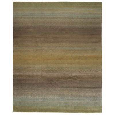 Tufenkian Glyph One-of-a-Kind 8' X 10' New Age Wool Area Rug Blue/Brown ...