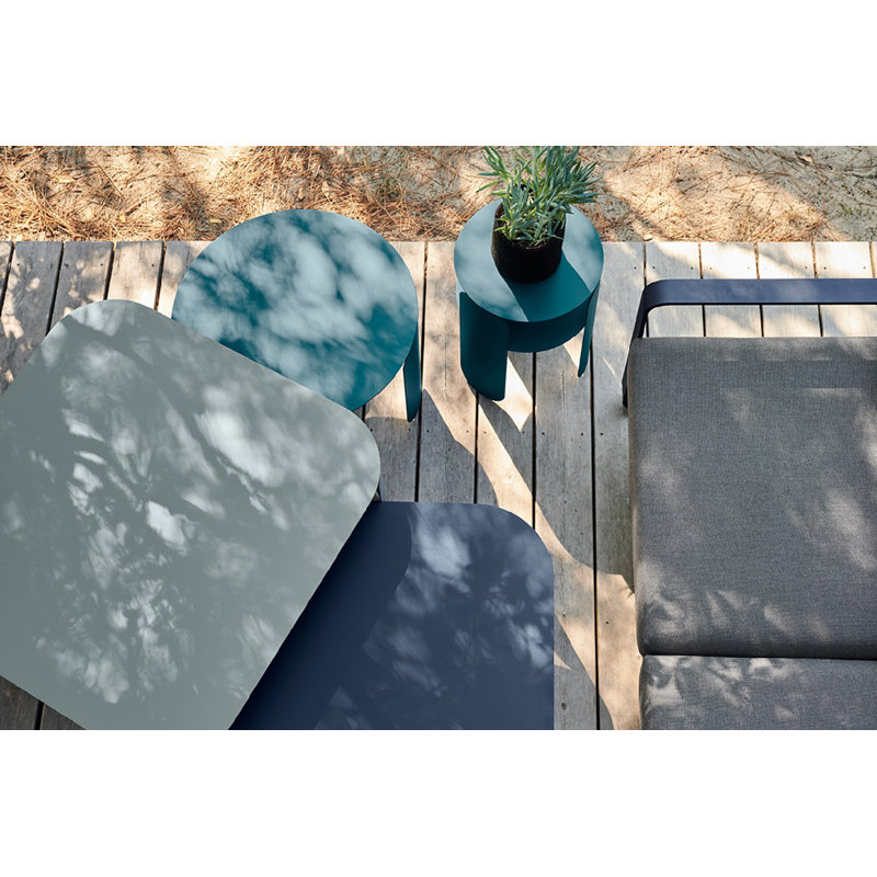 BeBop Outdoor Round Side Table, Acapulco Blue