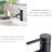 Single Hole 6.41" High Stainless Steel Bathroom Faucet Matte Black Compliant Aerated Waterfall Stream Spot- Finish Manual For Redecoration Operation Improvements-125221966