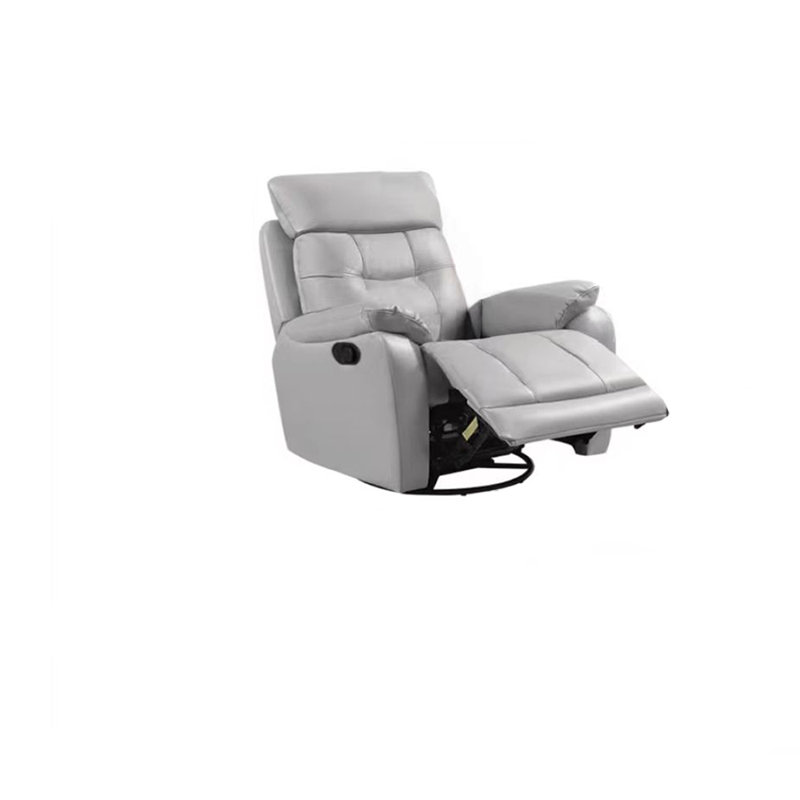 Fauteuil inclinable en similicuir Morehart, Similicuir gris pâle