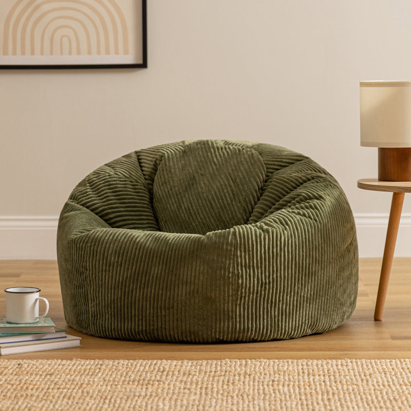 Kingston Corduroy Classic Bean Bag, Green