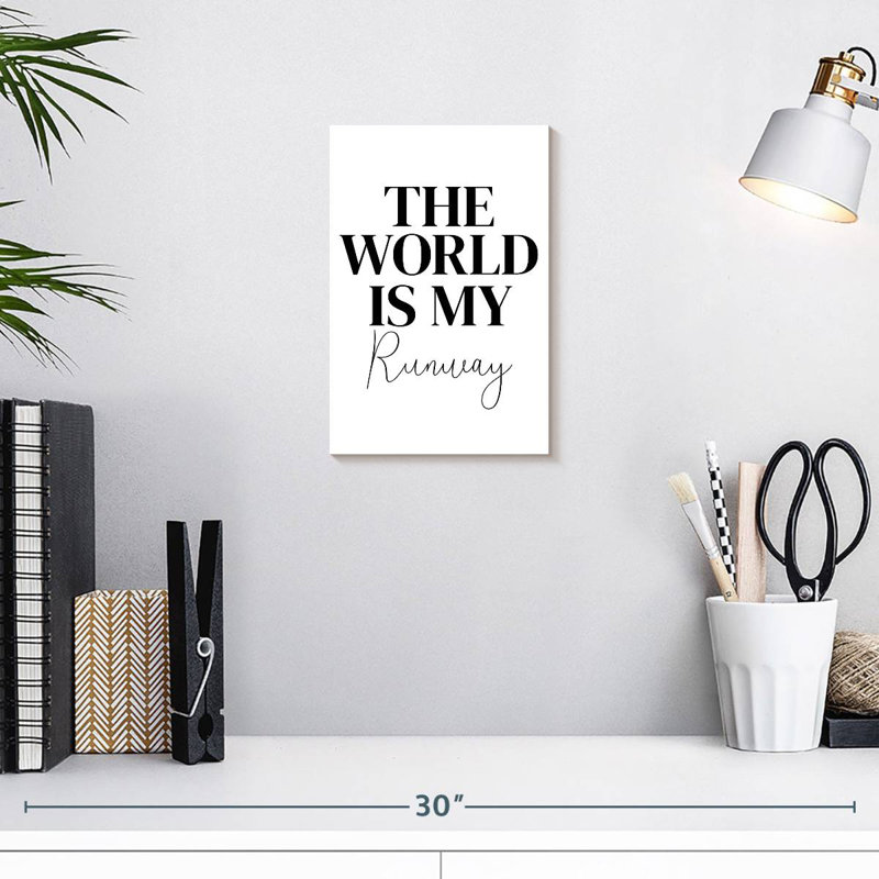 World Runway Typographie, H 12 po x l 8 po