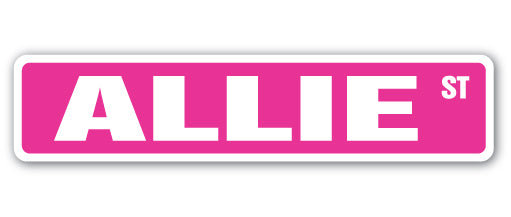 Plaque de rue Allie en plastique robuste 6 po x 24 po