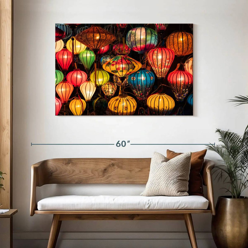 Kerner Glowing Chinese Lanterns, 30" H x 45" W