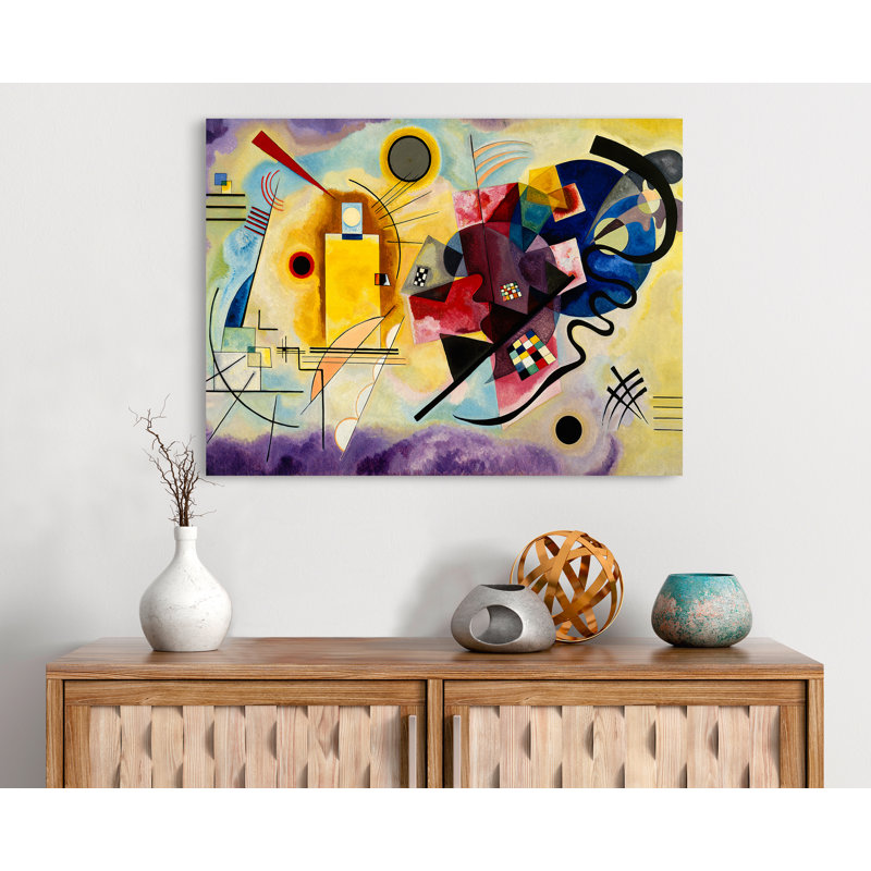 Yellow, Red & Blue by Wassily Kandinsky - 1 Piece Wrapped Canvas Painting, 50cm H x 70cm W x 4cm D