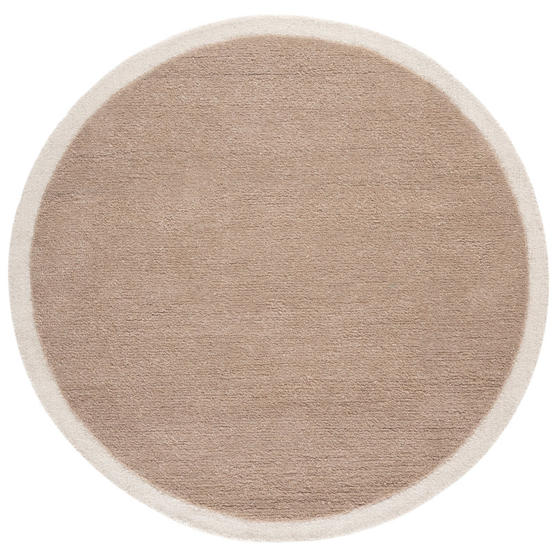 Metro Hand Tufted Wool; Cotton Solid Color Indoor Rug, Round 6'