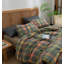 Ensemble de housse de couette en coton à motif écossais multicolore Buffa-110352801-110352799