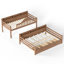 Lit superposé Harmony pour enfant (taille simple) avec tiroirs de rangement et barrière de sécurité incurvée-134060244