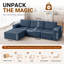 3 Seater Corduroy Sectional-685999599