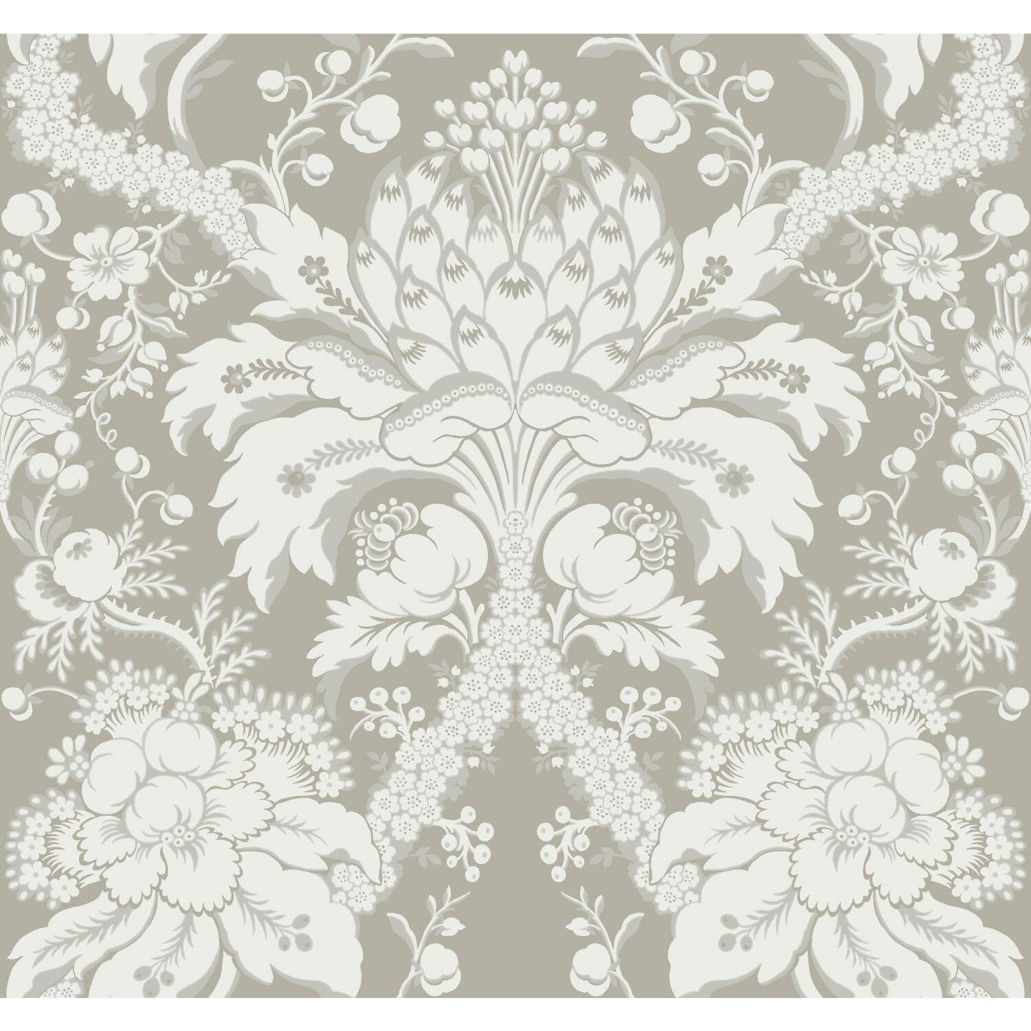 Damask Wallpaper, Beige