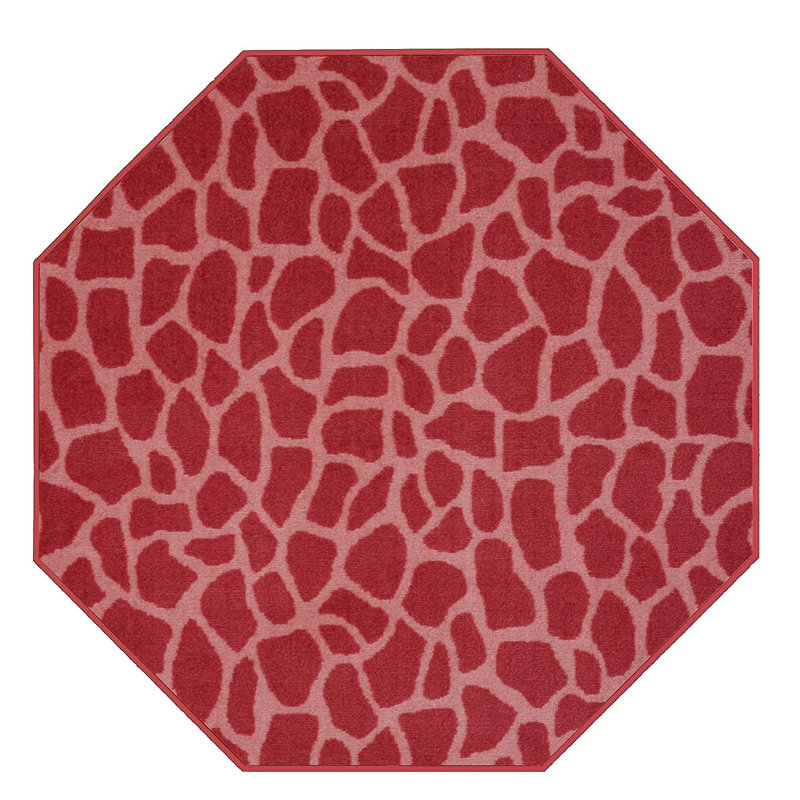 Tapis imprimé animal - Girafe Girly, Octogone 3 pi
