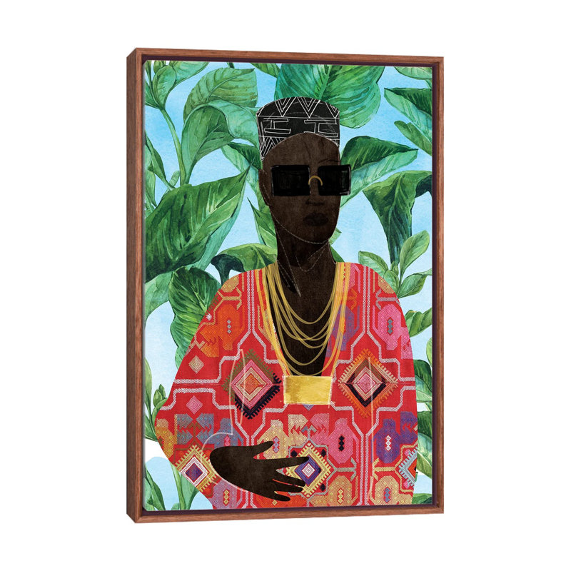 «Modern Man IV» par Nikki Chu - reproduction, H 60 po x l 40po x P 1,5 po, Cadre brun classique
