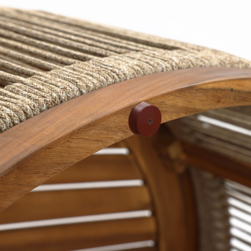 Table basse ronde pour l'extérieur en bois d'acacia