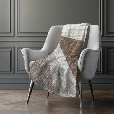 Addison Machine Washable Sherpa ASB706 Modern Throw Blanket