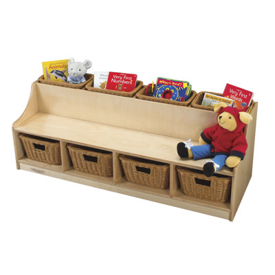 Banc de lecture naturel avec rangement Childcraft