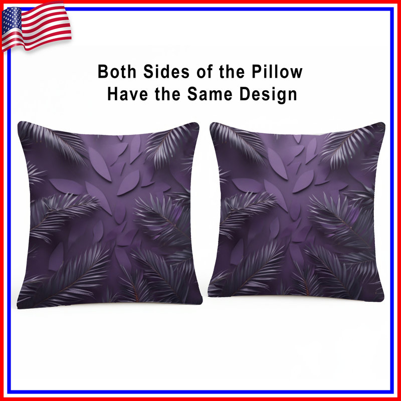 Coussins décoratifs mauves, 16 x 16 pouces
