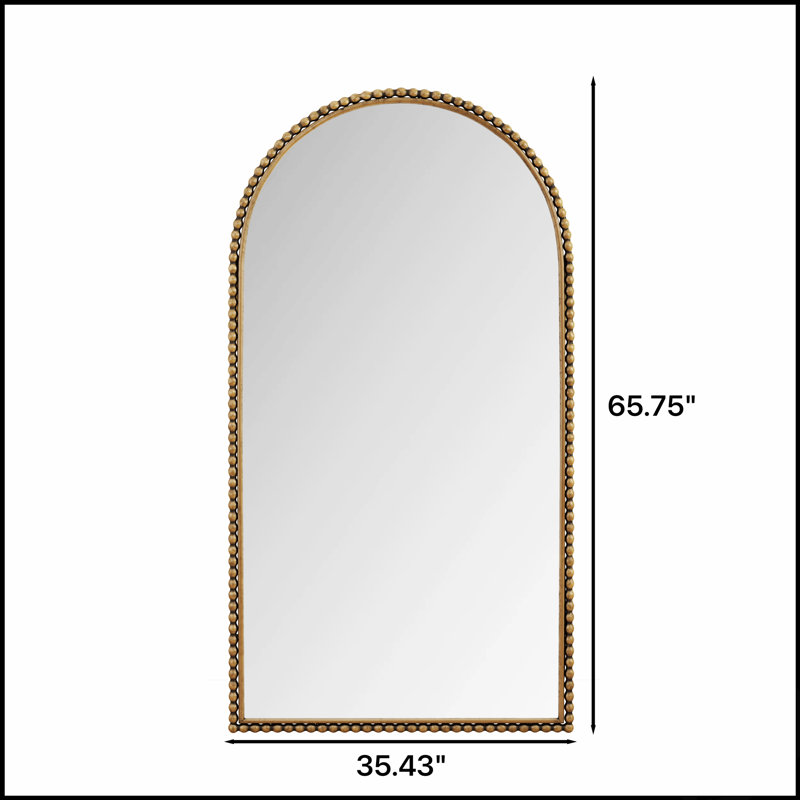 Iron Arch Vintage Floor Mirror with Support Feet – Retro Full Length Mirror