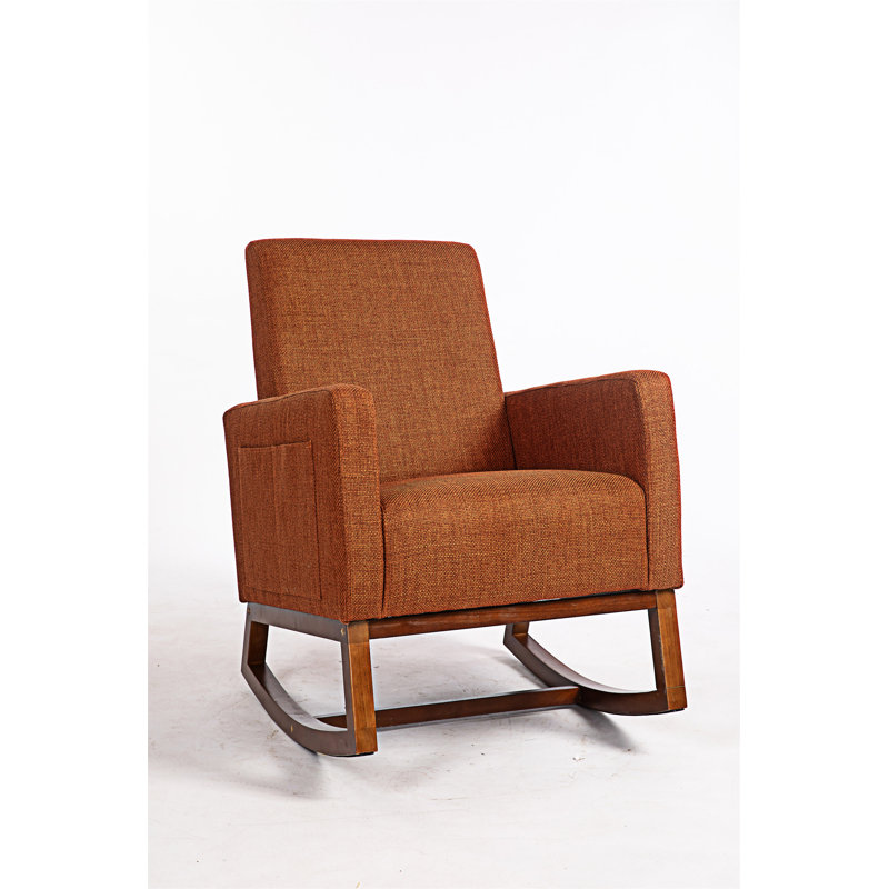 Chaise d'appoint moderne rembourrée, Lin brun