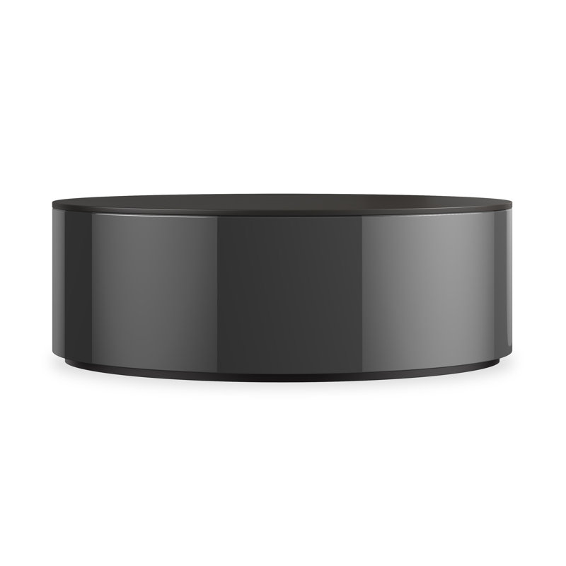 Deep Bronze Oval Metal Cocktail Table with Hidden Casters