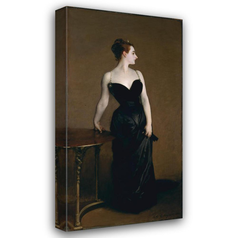 "Madame X" par John Singer Sargent - Art sur toile tendue avec châssis, H 40 po x l 28 po