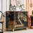 Black Hand-Painted Accent and Buffet Cabinet